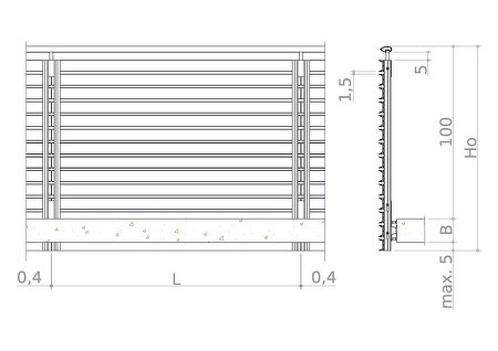 risba - H-line ALU-CS-15-7-S