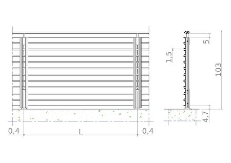 risba - H-line ALU-CS-15-7