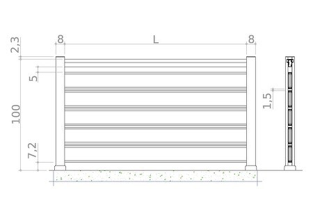 risba - H-line ALU-I-15-7