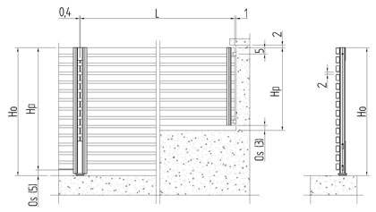 risba - H-line ALU-PS-20