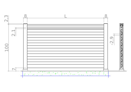 risba - H-line ALU-S-29-7