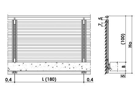 risba - H-line ALU-T2S-70-7-S