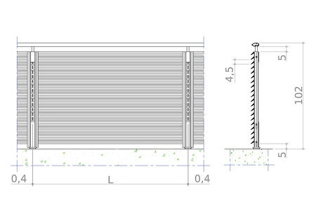 risba - H-line ALU-TS-45-7