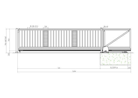 risba - V-line ALU-L1-60-K-3