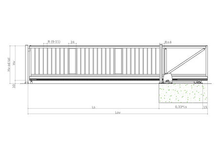 risba - V-line ALU-L1-60-P-3