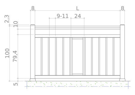 risba - V-line ALU-L1-60-P-7