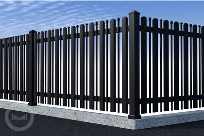 vertikalne ograde od alu palica i letvica - V-line ALU-K-10