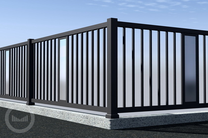 vertikalne ograde od alu palica - V-line ALU-L1-70-S