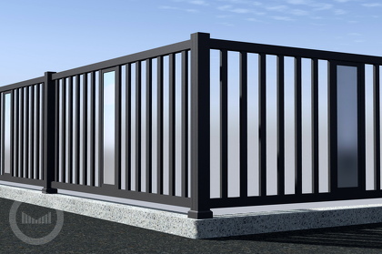 vertikalne ograde od alu palica - V-line ALU-L2-70-S